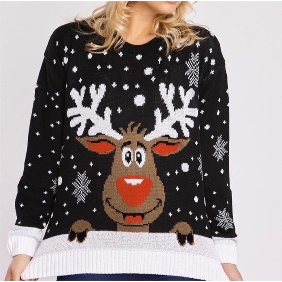 1 LEFT! Women's Soft Comfy Holiday Christmas Winter Festive Trendy Cute Sweater - Picture 6 of 6
